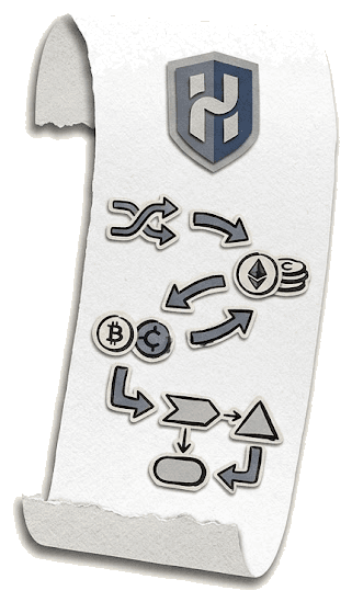 Onchain multi-swap receipt curling like a kitchen order ticket